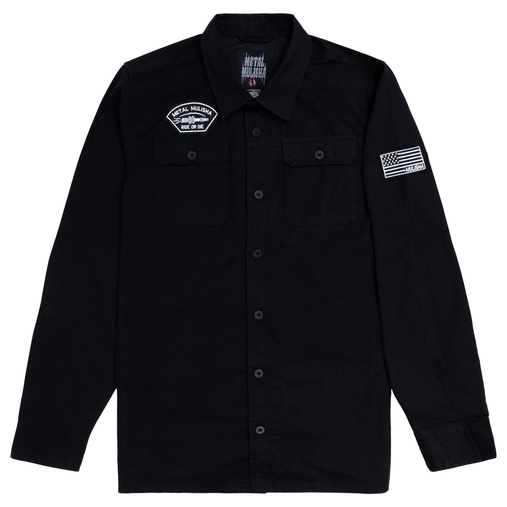 PITS WOVEN LONG SLEEVE WORK SHIRT - Image 3